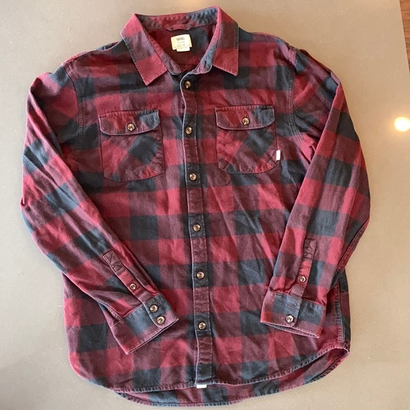 vans red and black flannel